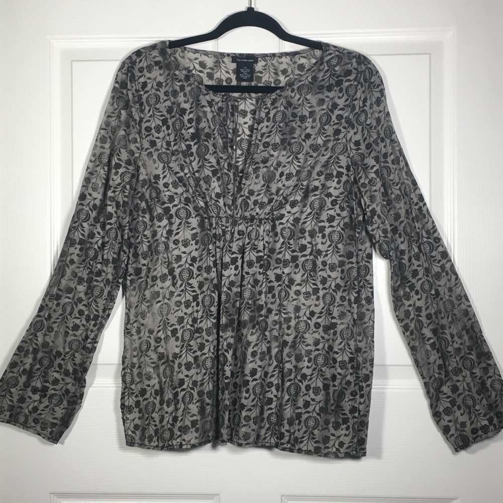 🌼Calvin Klein🌼 Boho Style Sheer Top